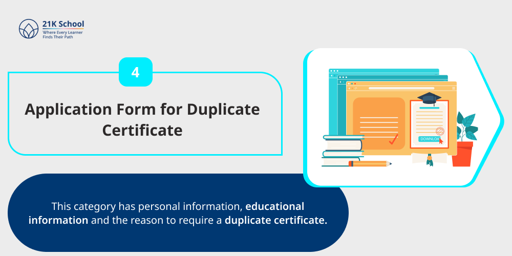 Application Form for Duplicate Certificate