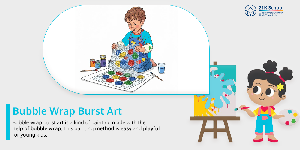 Bubble Wrap Burst Art